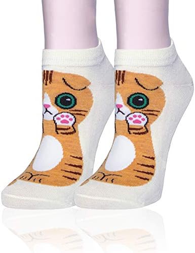 5 Pairs Womens Ankle Socks Cute Animal Cat Dog Funny Cotton Ladies Socks for Women Girls Gifts(one size/pink)