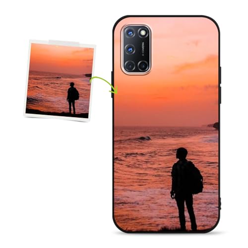 Phoona Funda Personalizada para OPPO A92 4G/A52/A72 6,5'', Personalizable Case con Foto Imagen, Carcasa Personalizado Custom Flexible Antigolpes Protector Cover para OPPO A72, Negro