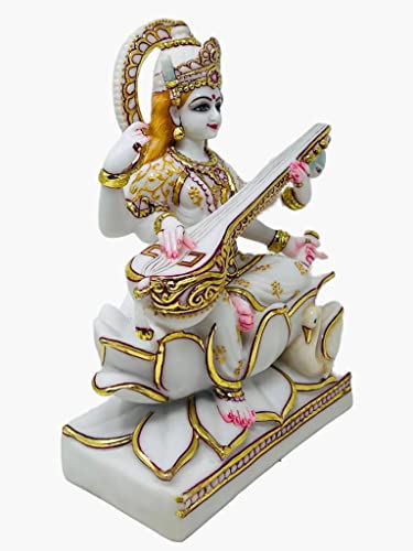 Divine Gifts Store Divine Gifts Saraswati Idol, 12 Inch, 1 Pieces - Image 3