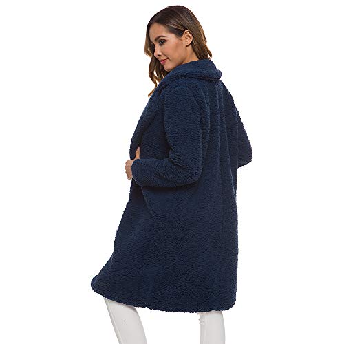 Yesgirl Cappotto Donna in Pile Peluche Casuale