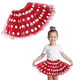 Zando 4 Layers Mouse Tutu Skirt Red Tutu for Toddler Girls Kids 2-8 Years Halloween Princess Puffy Tulle Elastic Waist Dance Skirt Birthday Party Affordable Soft