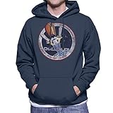 all+every nasa sts 6 challenger mission badge distressed men's hooded sweatshirt