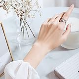 DAOCHONG 925 Sterling Silver I Am Enough I Am Worthy I Am Strong I Am Loved Ring for Women (B, 9)