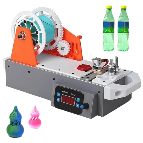 3D Printer Filament Maker Machine - Desktop Plastic Bottle Recycling Device with Digital Temperature Control for Eco-Friendly 3D Printing (Green)