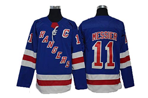 Rangers11＃メシアアイスホッケージャージー、男性ホッケーユニフォーム、サポーターアイスホッケーギフト、コンペティションジャージアダルト/キッズ（S-XXXL）