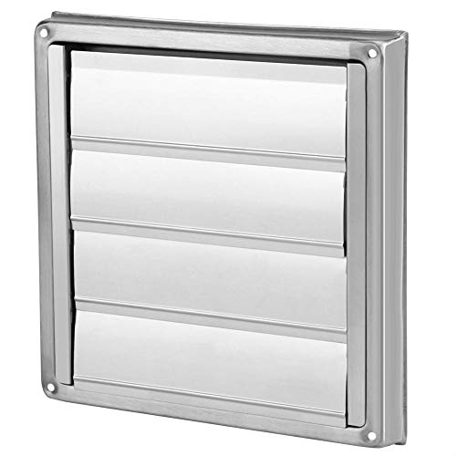 Griglia di scarico in acciaio inox, diametro 100 mm, foro di ventilazione, griglia di ventilazione quadrata, per cappa aspirante