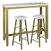 EUGAD Juego Mesa de Bar con 2 Taburetes de Bar Mesa de...