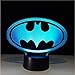 Símbolo De Batman 3D Llevó Regalos Creativos Lámpara De Cabecera Bebé Durmiendo Luces Nocturnas Visuales Figura De Superhéroe Batman Juguetes Lámpara De Mesa