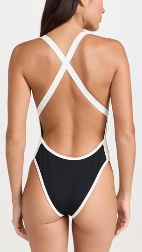 L*Space Ribbed Baewatch One Piece Swimsuit for Women, Classic Coverage, Low Back with Criss Cross Straps & Scoop Neck3