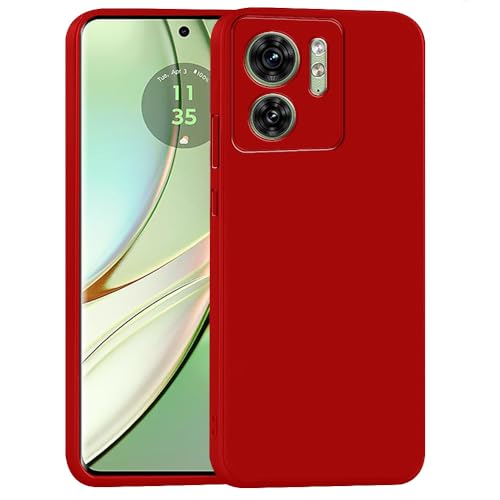 Image of Back Cover for Motorola Moto Edge 40 5G | Full Camera Protection | Premium Liquid Silicon Case | Flexible Bumper Case for Motorola Moto Edge 40 5G (Red)