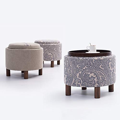 Zdxmz Stools Wood Storage Box Fabric Table Sofa Sofa Shoes Storage (Color : D) #TOP3