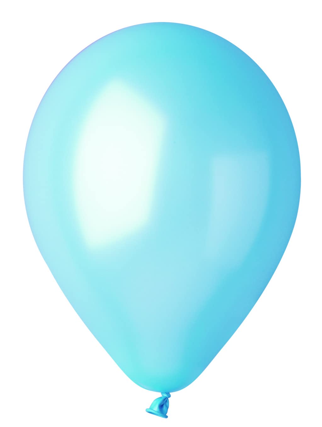 Pack 100 balloons pearly in natural latex Premium Quality G120 (Ø 33cm / 13"), light blue pearl — image 1