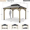 Aoodor gazebo in a snowy environment, illustrating its snow load capacity.