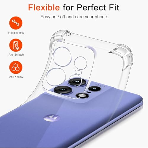 Capa Case TPU Transparente Compatível Motorola Moto EDGE 50 Anti Impacto Shock Choque Alta Proteção