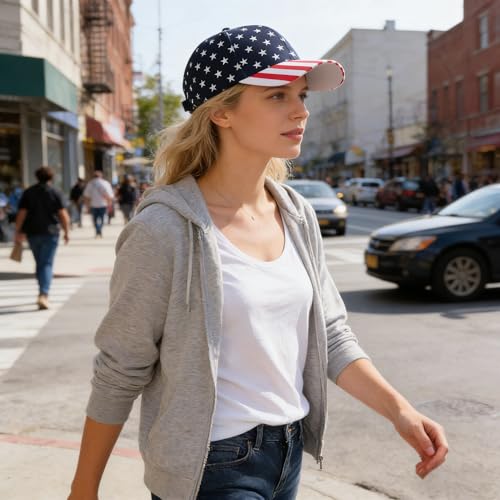 Gorra béisbol bandera americana para hombres y mujeres miniatura 3