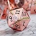 Metal Dice Set D&D, DNDND 7 PCS Flower Metallic DND Dice Set with Gorgeous Gift Case for Dungeons and Dragon Tabletop Game (Gold with White Flower)
