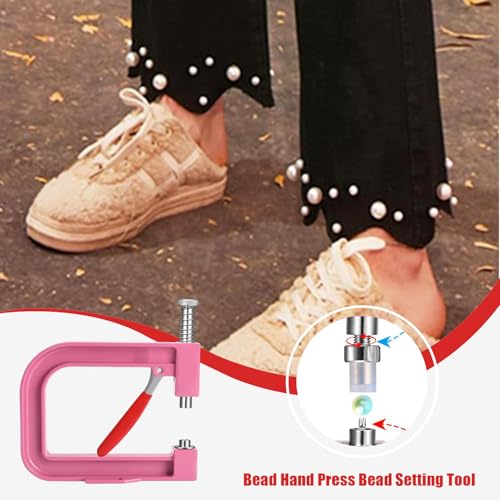 Machine de fixation de rivets de perles et strass pour design de sac - 6