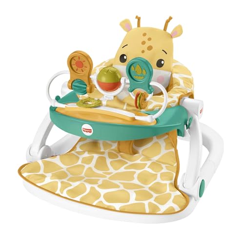 Image of Fisher-Price Portable Baby Chairwith Snack Tray And Toy Bar, Premium Sit-Me-Up Seat, Giraffe