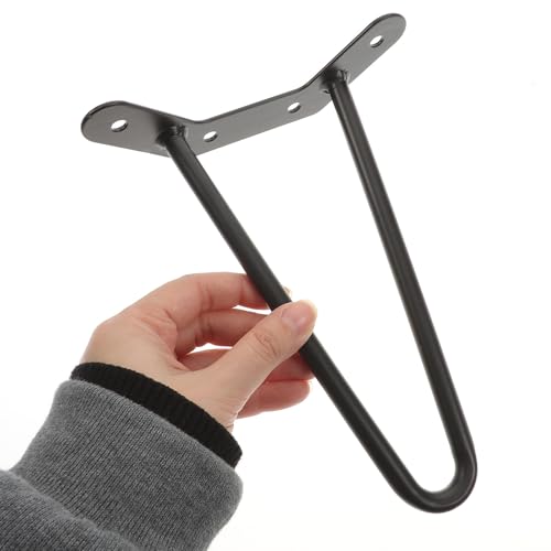Patas de mesa de metal de 20 cm con soporte triangular para solucionar muebles inestables 8