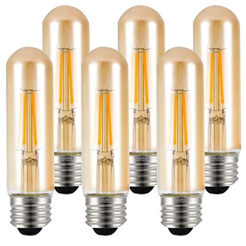 ASOKO T10 LED Bulbs 2300K Warm White, 4W Amber 6 Packs