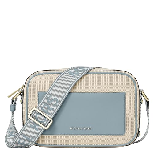 Michael Kors Women's Maeve Large Pocket Crossbody, Gold-Tone Hardware/Fabric, Chambray