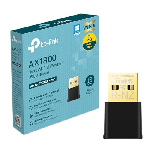 TP-Link Archer TX20U Nano WLAN Stick Für PC, WiFi 6 AX1800 Dual Band WLAN Adapter, Nano Größe, WPA3, MU-MIMO, nur Kompatibel mit Windows 11/10