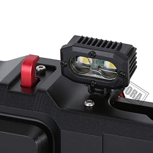 Injora Rc Metal Bumper Set Front And Rear Bumper With Spotlight For 1/6 Rc Crawler Axial Scx6 Jlu Upgrade Parts #TOP4