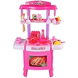 Adventure Toys Girls Kids Pretend Play Kitchen Appliance Set Complete Cooking Play-Set Toy with Oven, Stove, Sink, Foods, Utensils
