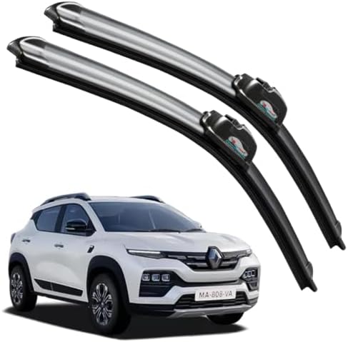 CARNYX Frameless Windshield Wiper Blades, Front Car Wipers Set of 2, Noise-Free, Durable Performance Compatible with (Renault Kiger (D-20,P-16))