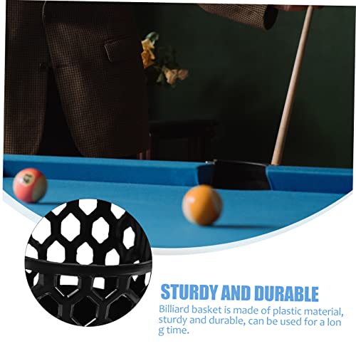 Besportble Billiards Basket Plastic To Go Containers Sportster Accessories Plastic Storage Rack Side Pockets Billiards Billiard Net Container Plastic Net Bag Pool Table Side Basket Black #TOP6