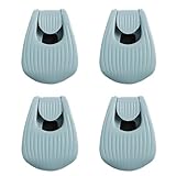 サムコス 釣り竿クリップ 4個セット ロッド保護 落下防止 滑り止め付き 調整可能ベルト 軽量ポータブル 耐久性設計 船釣 り 渓流釣り サーフ釣り対応 釣竿固定 収納ストラップ ロッドホルダー ガレージストレージ 釣具アクセサリー（ブルー）