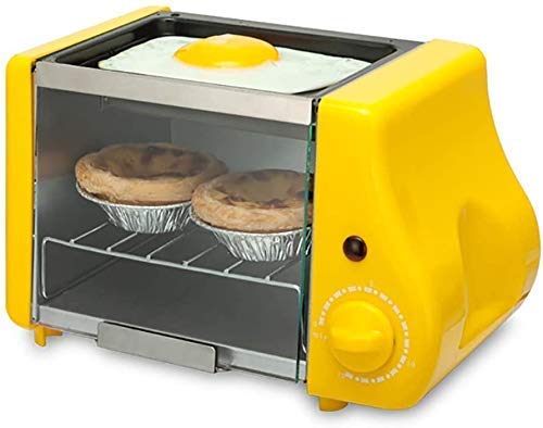 Kompakter Mini-Elektroofen, Mini-Ofen und Grill mit doppelten Kochplatten, Mini-Ofen mit Elektrogrill, Mini-Haushaltsbackofen,