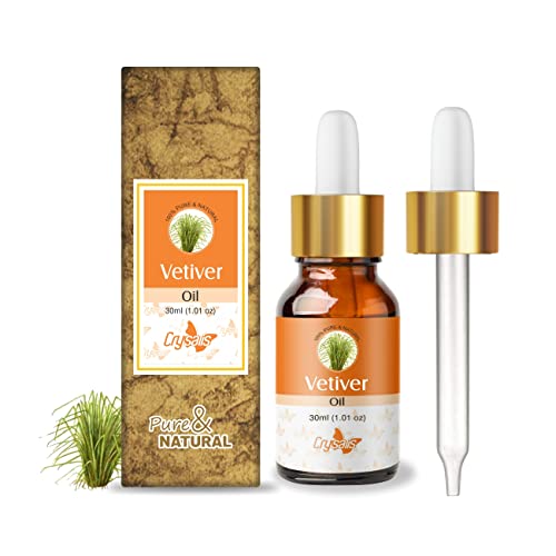 Image of Crysalis Vetiver Oil 30 ml (1.01 fl oz) - Deep Earthy-Smoky Aromatic Oil for Candles, Soap Making & DIY Blends