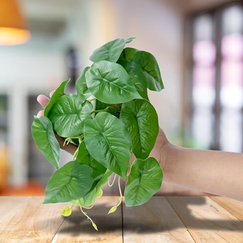 Image of Natural Look Artifical Green Plants with Pot for Decoration | Size - 23W x 15H | for Gifting, Home, Bedroom, Garden, Balcony, Office Corner, Living Room, New Year, Wedding Decoration Items