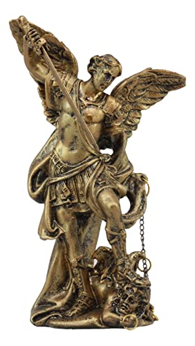 Ebros Bronzed Greek Orthodox Christian Church Archangel Of The Angelic Council Statue 5" Tall Figurine (Michael The Guardian Of The Church And Commander Of God's Army) #TOP1