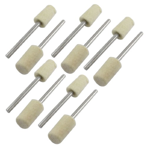 Aexit 2.8mm Dia Abrasives drill hole 8mm x 15mm Cylindrical Felt bo-bs Buffing Polishing Tool 10 Pcs Model:52as344qo281