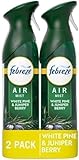 Febreeze Air Mist, Odor-Fighting Air Freshener, White Pine & Juniper Berry, 8.8 oz. Aerosol, (Pack of 2)