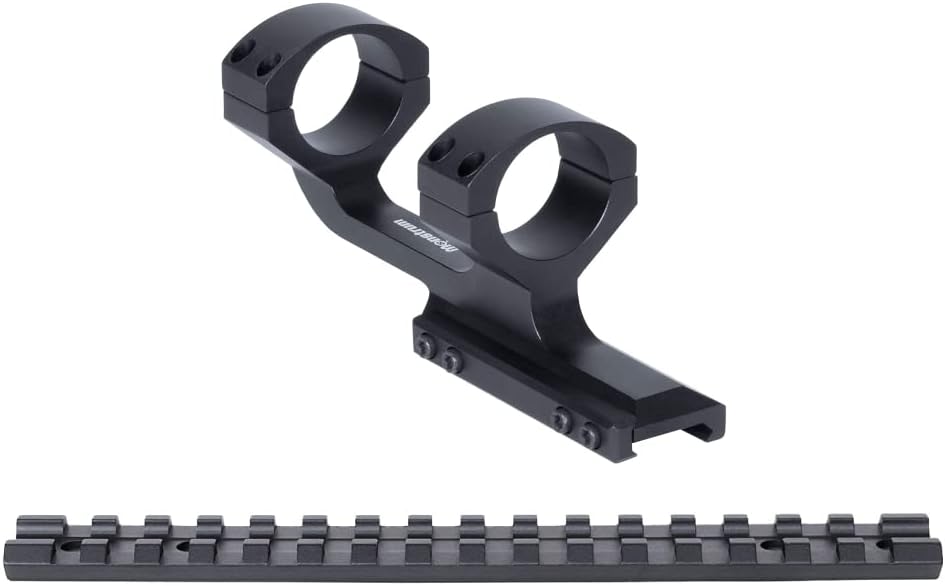 Monstrum Picatinny Rail Mount for Savage Axis | Pre 9/2021 | 0 MOA | Slim Profile Offset Scope Mount | 1 inch Diameter | Bundle