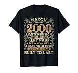 Vintage 21 Years Old March 2000 21st Birthday Gift Idea T-Shirt
