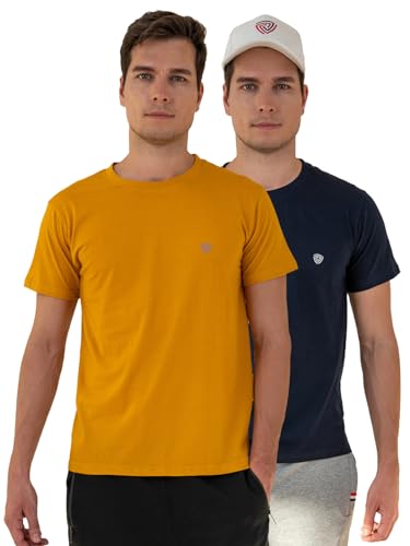 Image of Lux Cozi Men's Cotton Solid Regular Fit T-Shirt
