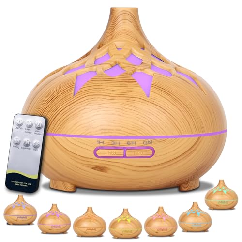 MKAKYES Diffusore di Oli Essenziali, Ultrasuoni Diffusori Olio con Telecomando,