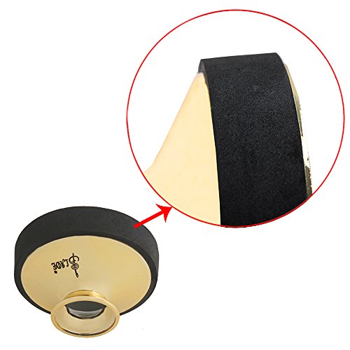 Festnight Silenciador Mute ABS leve para saxofone saxofone alto Sax (Gold)