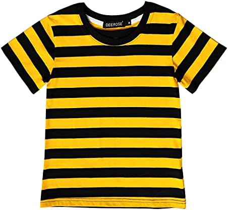 Deerose Kids Striped Shirts Short Sleeve Boy Girls July 4th Patriotic Tee Top 3-14 Years