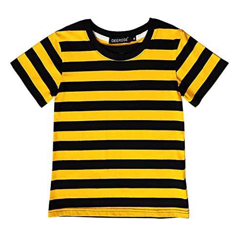 Image of Deerose Kids Striped Shirts Short Sleeve Boy Girls July 4th Patriotic Tee Top 3-14 Years