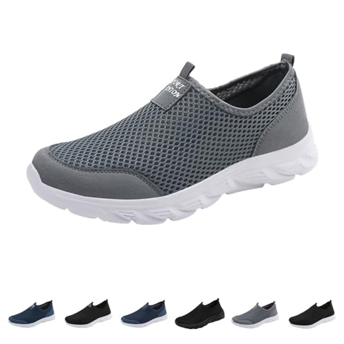 Scarpe Uomo estive Leggere, Scarpe Uomo Senza Lacci, Breeze Corsa Palestra Sneakers, Ginnastica Ammortizzanti, Traspirante Comodo Sportive Running Mocassini, Antiscivolo Suola Lavoro