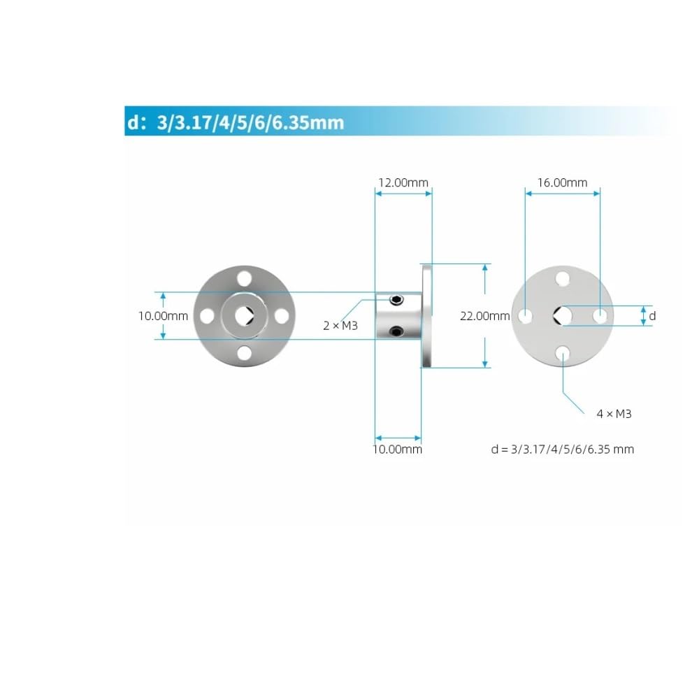 Acoplador de brida rígido, 1 unidad, acero de alta resistencia, conector de eje duradero para aplicaciones mecánicas, diseñado con precisión, ideal para varios usos industriales
