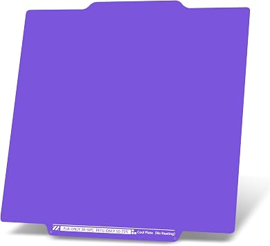 Cool Build Plate for Flashforge Creator 5/Creator 5 Pro No Heating No Glue | Removable Cold Low Temperature Double Sided Smooth PEI Sheet Flexible Spring Steel Platform Purple