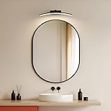 INSTALLATION FACILE – Le miroir et l’applique murale sont livrés avec tout le matériel de montage et une notice d’installation. L’applique se raccorde au câblage mural via un interrupteur mural. Taille du miroir : 60 x 80 x 2 cm, poids : env. 5,45 kg. Applique : longueur 40 cm, distance au mur 12 cm, puissance 8 W.