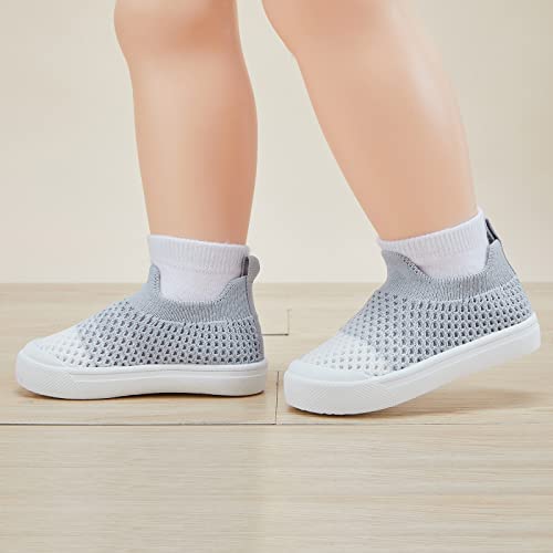 Bmcitybm Baby Walking Shoes First Boy Girl Walker Infant Sock Tennis Mesh Sneakers Breathable 6 9 12 18 24 Months Grey Size 18-24 Months Toddler thumb #1