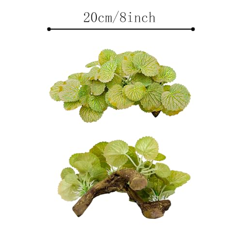 Image of Fish Tank Decorations Aquarium Decor Ornaments Betta Silk Leaf pad Hammock Artificial Driftwood Cave Goldfish Bowl Accessories